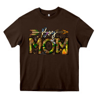 Chocolate Brown Boy Mom Heavy Core Tee - CowhideDigitalArt