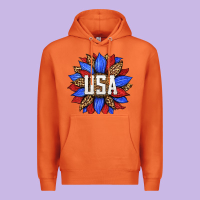 American Sunflower Premium Hoodie Designed By Hra Design Shop