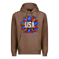 Chestnut american sunflower Premium Hoodie - HRA Design Shop