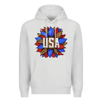Dove Grey american sunflower Premium Hoodie - HRA Design Shop