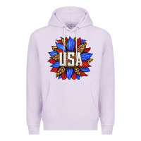 Lilac american sunflower Premium Hoodie - HRA Design Shop