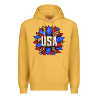 Mustard american sunflower Premium Hoodie - HRA Design Shop
