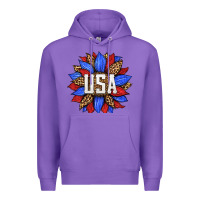 Purple american sunflower Premium Hoodie - HRA Design Shop