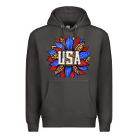 Smoke american sunflower Premium Hoodie - HRA Design Shop