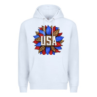 White american sunflower Premium Hoodie - HRA Design Shop