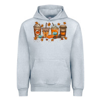 Heather Grey Fall Coffee Drink Urban Hoodie - RacoonDesign