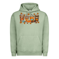 Pigment Oil Green Fall Coffee Drink Urban Hoodie - RacoonDesign