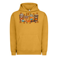 Pigment Peanut Butter Fall Coffee Drink Urban Hoodie - RacoonDesign