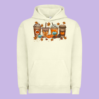 Fall Coffee Drink Urban Hoodie Designed By Racoondesign