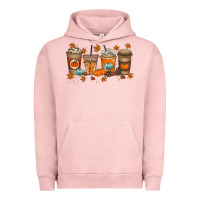 Pigment Salmon Fall Coffee Drink Urban Hoodie - RacoonDesign