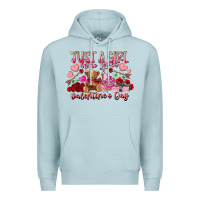 Blue Mist just  girl who loves valentines day Premium Hoodie - RacoonDesign