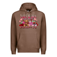 Chestnut just  girl who loves valentines day Premium Hoodie - RacoonDesign