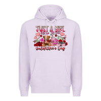 Lilac just  girl who loves valentines day Premium Hoodie - RacoonDesign