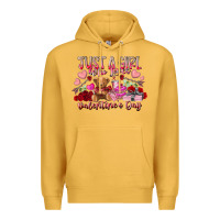 Mustard just  girl who loves valentines day Premium Hoodie - RacoonDesign