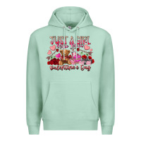 Seafoam just  girl who loves valentines day Premium Hoodie - RacoonDesign