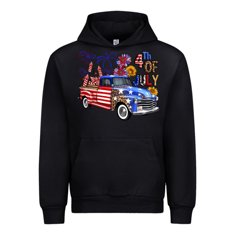 Western Truck Fourth Of July America Urban Hoodie by FaDigitalArtStudio | Teevron