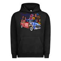 Pigment Black western truck fourth of july america Urban Hoodie - FaDigitalArtStudio