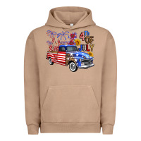 Pigment Burro western truck fourth of july america Urban Hoodie - FaDigitalArtStudio