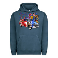 Pigment Midnight Navy western truck fourth of july america Urban Hoodie - FaDigitalArtStudio