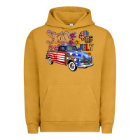 Pigment Peanut Butter western truck fourth of july america Urban Hoodie - FaDigitalArtStudio