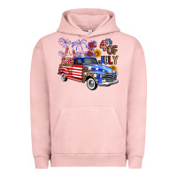 Pigment Salmon western truck fourth of july america Urban Hoodie - FaDigitalArtStudio