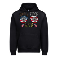 Black small town usa Urban Hoodie - CowhideDigitalArt