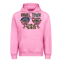 Fuchsia Pink small town usa Urban Hoodie - CowhideDigitalArt