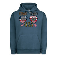 Pigment Midnight Navy small town usa Urban Hoodie - CowhideDigitalArt
