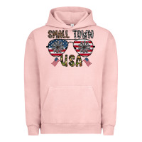 Pigment Salmon small town usa Urban Hoodie - CowhideDigitalArt