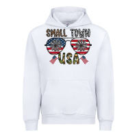 White small town usa Urban Hoodie - CowhideDigitalArt
