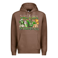 Chestnut Just a Girl who Loves Saint Patrick's Day Premium Hoodie - RacoonDesign