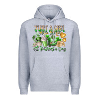 Heather Grey Just a Girl who Loves Saint Patrick's Day Premium Hoodie - RacoonDesign