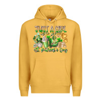 Mustard Just a Girl who Loves Saint Patrick's Day Premium Hoodie - RacoonDesign