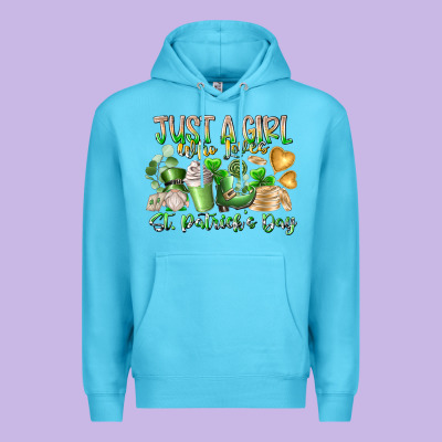 Just A Girl Who Loves Saint Patrick's Day Premium Hoodie Designed By Racoondesign