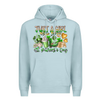 Blue Mist Just a Girl who Loves Saint Patrick's Day Premium Hoodie - RacoonDesign