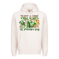 Pale Pink Just a Girl who Loves Saint Patrick's Day Premium Hoodie - RacoonDesign