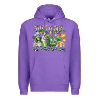 Purple Just a Girl who Loves Saint Patrick's Day Premium Hoodie - RacoonDesign