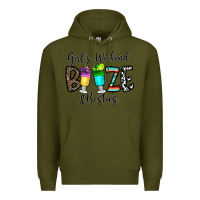 Army Green girl's weekend booze & besties Premium Hoodie - CowhideDigitalArt