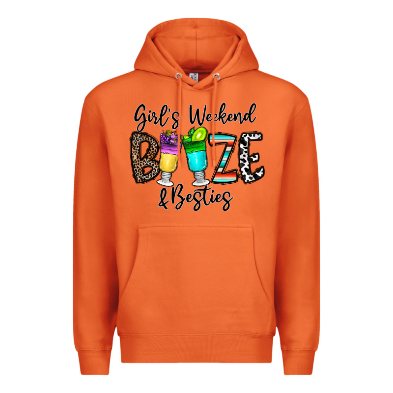 Girl's Weekend Booze & Besties Premium Hoodie by CowhideDigitalArt | Teevron