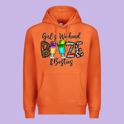Girl's Weekend Booze & Besties Premium Hoodie Designed By Cowhidedigitalart