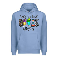 Colony Blue girl's weekend booze & besties Premium Hoodie - CowhideDigitalArt