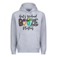 Heather Grey girl's weekend booze & besties Premium Hoodie - CowhideDigitalArt