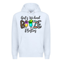 White girl's weekend booze & besties Premium Hoodie - CowhideDigitalArt