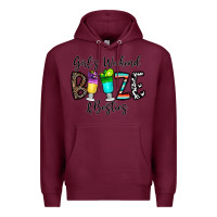 Burgundy girl's weekend booze & besties Premium Hoodie - CowhideDigitalArt