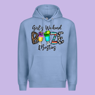 Girl's Weekend Booze & Besties Premium Hoodie Designed By Cowhidedigitalart