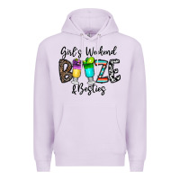 Lilac girl's weekend booze & besties Premium Hoodie - CowhideDigitalArt