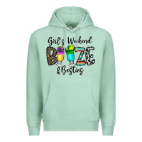 Seafoam girl's weekend booze & besties Premium Hoodie - CowhideDigitalArt