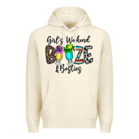 Tofu girl's weekend booze & besties Premium Hoodie - CowhideDigitalArt