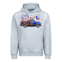 Heather Grey western truck fourth of july Urban Hoodie - FaDigitalArtStudio