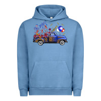 Pigment Pebble Blue western truck fourth of july Urban Hoodie - FaDigitalArtStudio